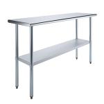 Stainless Steel Work Table with Undershelf - 60"x18