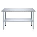 Stainless Steel Work Table with Undershelf - 60"x18