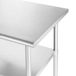 Stainless Steel Work Table 72" x 30" with Shelf