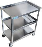 Stainless Steel 3-Shelf Utility Cart - 24"x15"x33