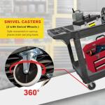 Heavy Duty 2-Shelf Rolling Utility Service Cart