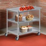 Stainless Steel 3-Shelf Utility Cart - 24"x15"x33