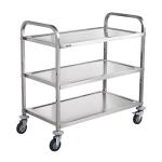 VEVOR 3-Tier Rolling Utility Cart with Brake Wheels