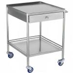 2-Layer Rolling Trolley Cart with Lockable Wheels