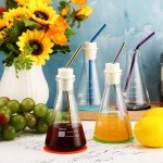 6 Pack Lab Flask Glasses for Cocktail & Coffee