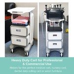 Rolling Utility Cart with Drawers for Labs & Clinics