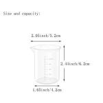 Set of 12 Transparent 50ml Lab Measuring Cups
