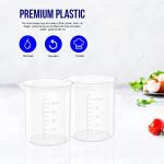 Set of 12 Transparent 50ml Lab Measuring Cups