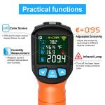 MESTEK Non-Contact Infrared Thermometer with LCD Display