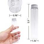 24 Pcs Clear Plastic Test Tubes with Caps