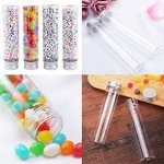 18 Pack Clear Plastic Test Tubes with Caps