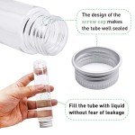 24 Pcs Clear Plastic Test Tubes with Caps