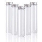 18 Pack Clear Plastic Test Tubes with Caps