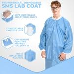 Disposable Blue Lab Coats - Case of 50