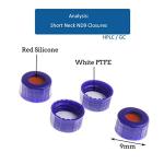 Clear 2 ml HPLC Vial with Blue Cap, 100 Pack