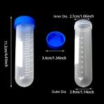 Honbay 10PCS 50ml Plastic Lab Centrifuge Tubes