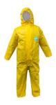 Heavy Duty Yellow Poly Coverall with Hood