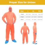 Raygard Lightweight Disposable Coveralls with Hood - Large