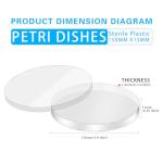 Plastic Petri Dishes with Lids - Pack of 10