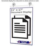Acrylic Window Sign Holder with Suction Cups, 11"x17