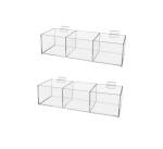 Clear Acrylic Slatwall Baskets - 2 Pack