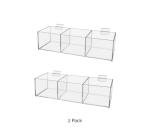 Clear Acrylic Slatwall Baskets - 2 Pack