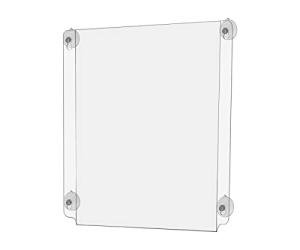 Double-Sided Window Sign Holder with Suction Cups