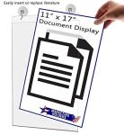 Acrylic Window Sign Holder with Suction Cups, 11"x17