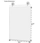 Acrylic Window Sign Holder with Suction Cups, 11"x17