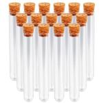 Clear Plastic Test Tubes with Lids – 15 PCS