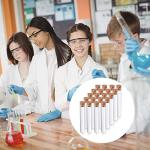 Clear Plastic Test Tubes with Cork Stoppers - 20pcs