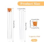 Clear Plastic Test Tubes with Lids – 15 PCS