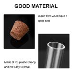 Clear Plastic Test Tubes with Cork Stoppers - 20pcs