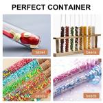 Clear Plastic Test Tubes with Cork Stoppers - 20pcs