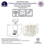 8 Inch Clear Acrylic Display Box - Open Side