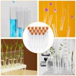 Clear Plastic Test Tubes with Lids – 15 PCS