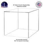 8 Inch Clear Acrylic Display Box - Open Side