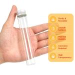 30ml Clear Glass Test Tubes with Screw Caps - 6PCS