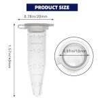 1.5ml Microcentrifuge Tubes with Snap Caps - 500pcs