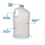 Hudson 1 Gallon HDPE Plastic Jugs with Caps - 4 Pack