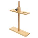 Wooden Retort Stand with Funnel Support for Labs