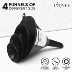 Liqvee Black Funnel Set - 4 Sizes Available
