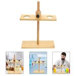 Wooden Retort Stand with Funnel Support for Labs