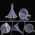 JOHOUSE 50PCS Mini Clear Plastic Funnels Set