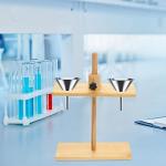 Wooden Retort Stand with Funnel Support for Labs