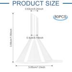 80 Pcs Mini Plastic Funnels for Lab and Kitchen