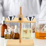 Wooden Retort Stand with Funnel Support for Labs