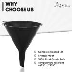 Liqvee Black Funnel Set - 4 Sizes Available