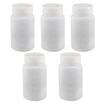 5-Pack 250ml Food Grade PE Wide Mouth Bottles