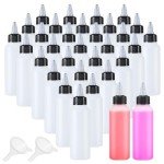 32 Pack Boston Squeeze Dropper Bottles - 4 oz